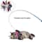 Telescopic Feather Cat Teaser Wand With Replacement Head 6