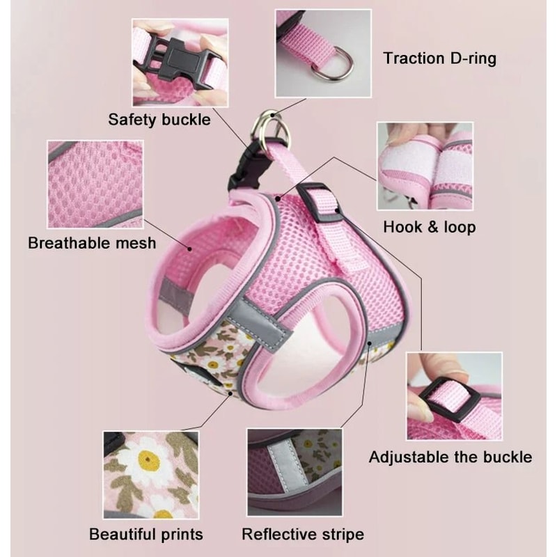 Reflective Anti Escape Cat Harness And Leash Set 10