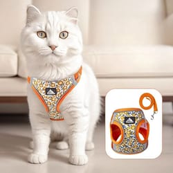 reflective anti escape cat harness and leash set
