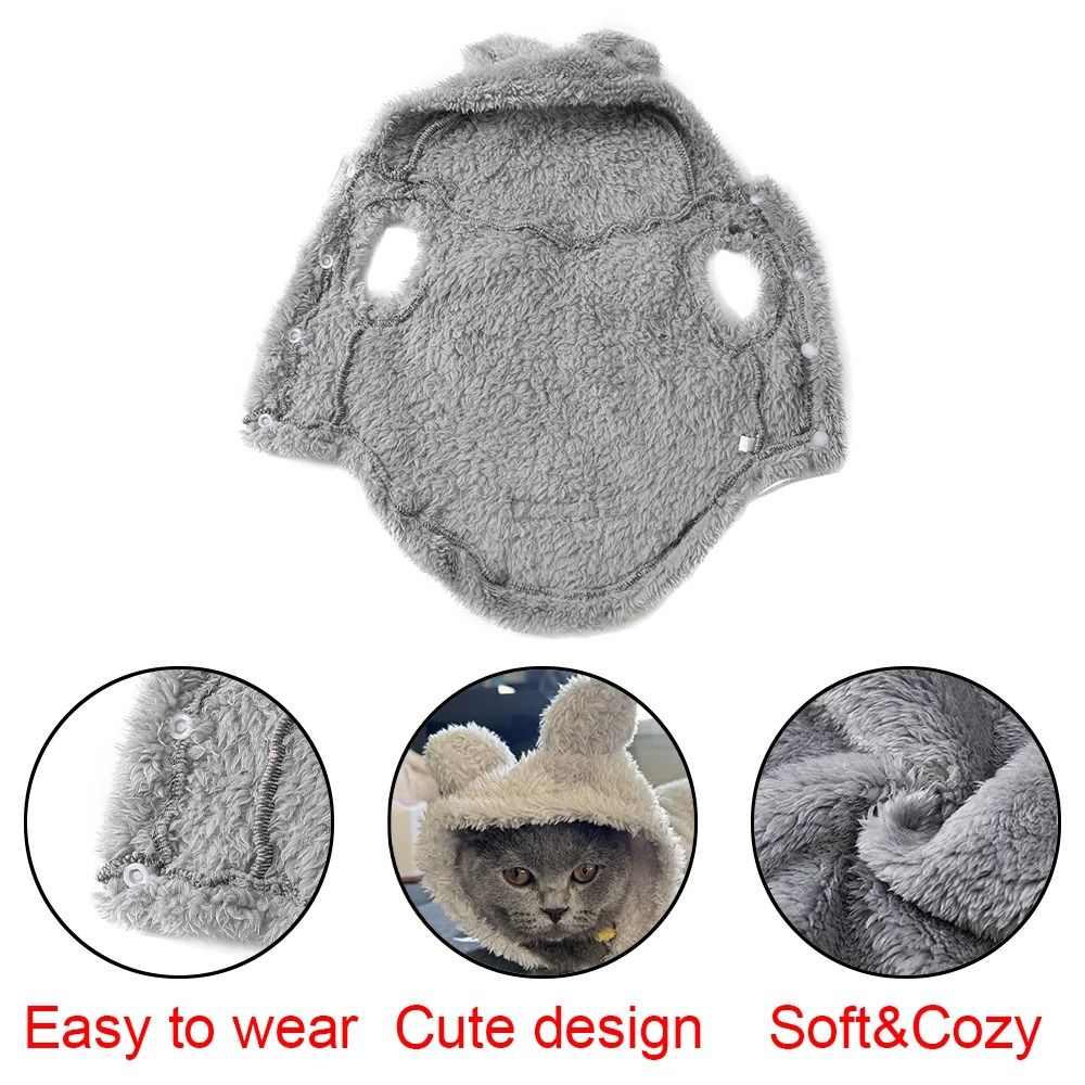 Warm Fleece Cat Sweater Hoodie For Small Pets 6