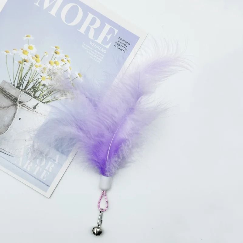 Feather Bell Cat Toy Replacement Heads For Interactive Wand Chase And Exercise Play 5