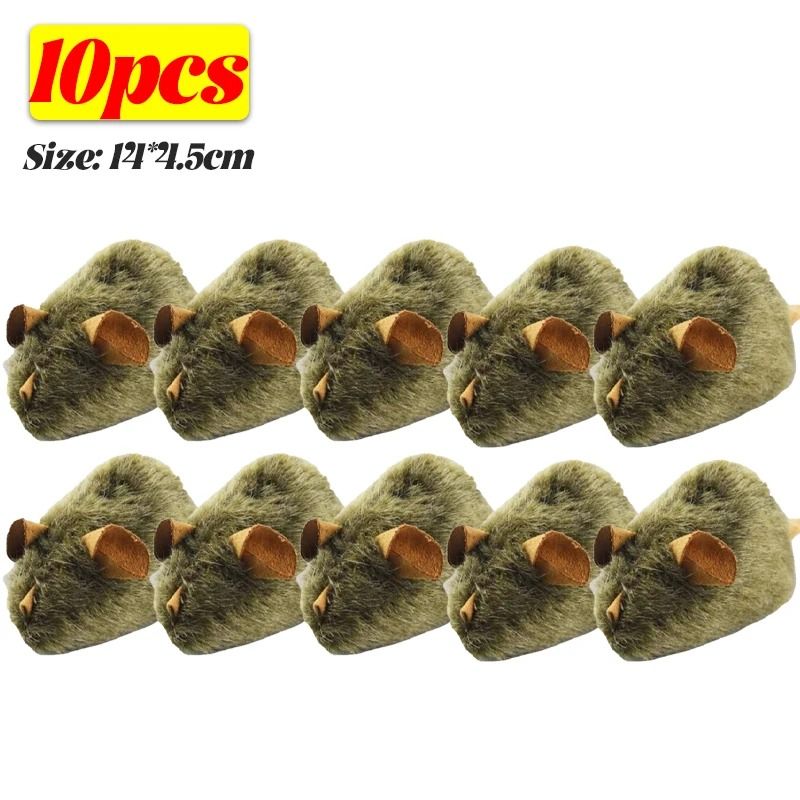 Squeaky Plush Mouse Cat Toy For Indoor Chasing Biting And Hunting Play 4