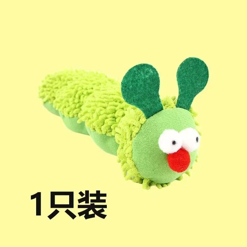 Caterpillar Catnip Silvervine Chew Toy For Dental Cleaning And Interactive Kitten Play 1