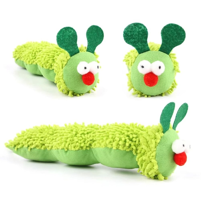 Caterpillar Catnip Silvervine Chew Toy For Dental Cleaning And Interactive Kitten Play 7