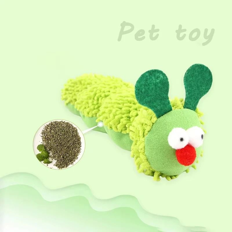 Caterpillar Catnip Silvervine Chew Toy For Dental Cleaning And Interactive Kitten Play 8