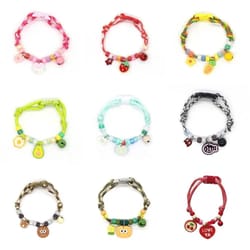 colorful adjustable pet bell necklace for cats and puppies
