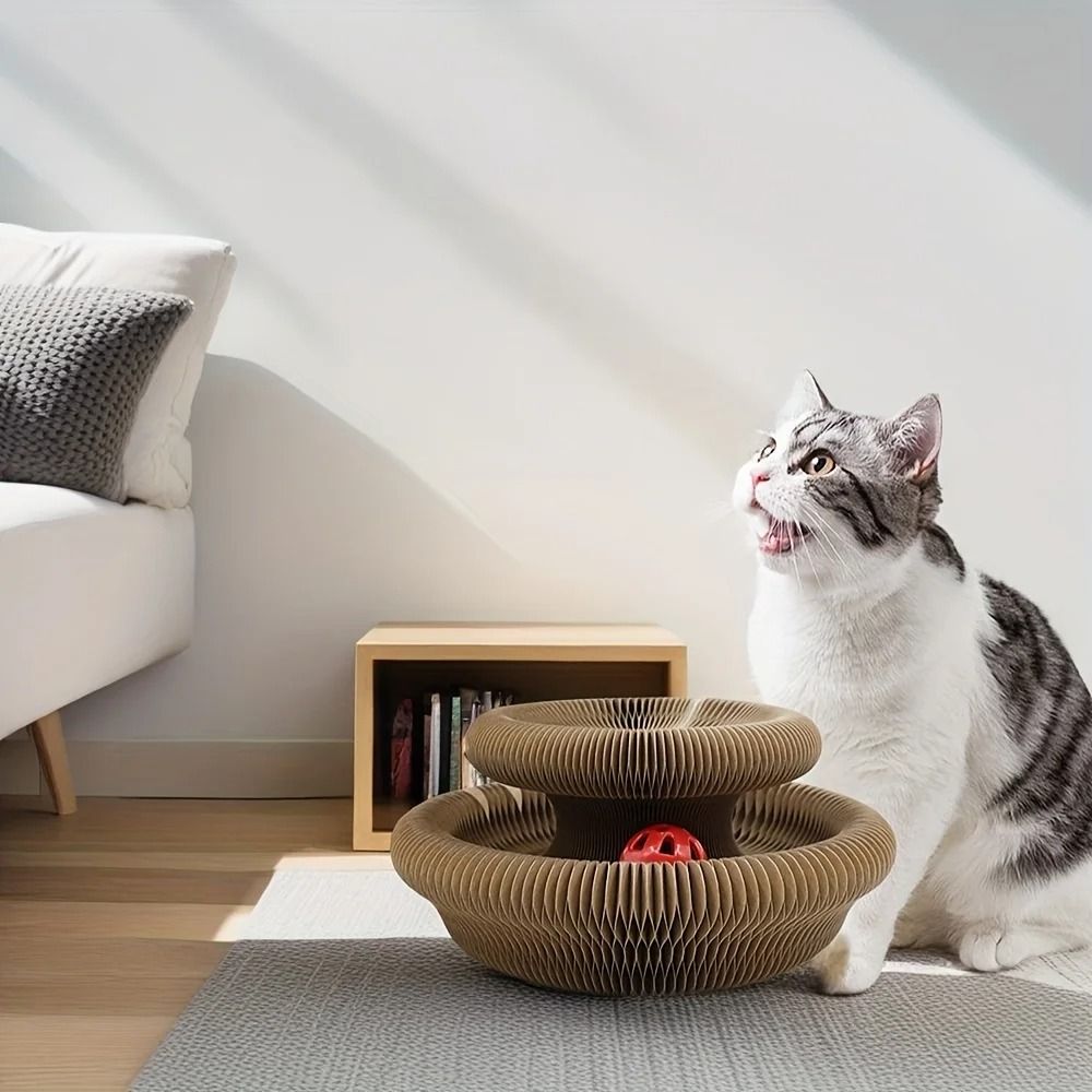 Twistable Cardboard Cat Scratcher Toy For Indoor Cats 1