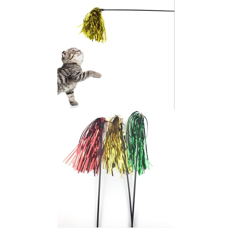 Colorful Ribbon Cat Wand Toy For Kittens And Indoor Cats 4