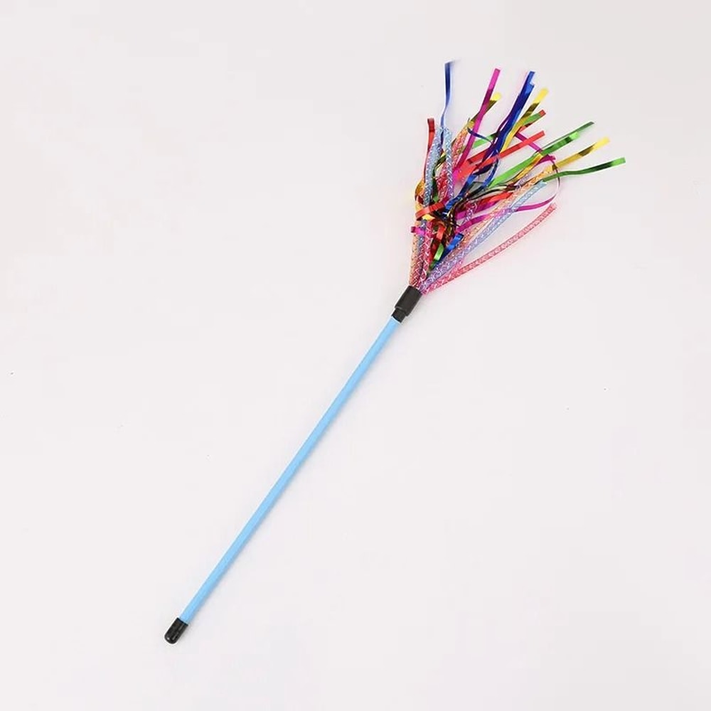Colorful Cat Teaser Wand Toy With Soft Tube Line For Indoor Play 4