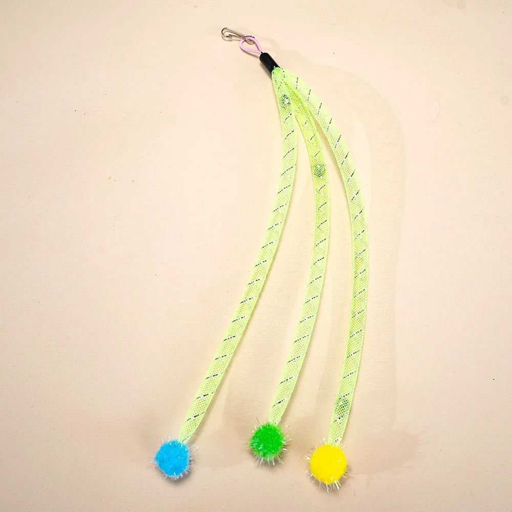 Elastic Net Wool Ball Cat Toy Replacement Head For Interactive Teaser Sticks 3