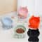 Raised Ceramic Cat Bowl With Tilted High Feet For Comfortable Feeding 0