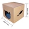 Foldable Cardboard Cat House Scratching Board With Corrugated Pads For Cozy Hideout 1
