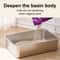 Large 304 Stainless Steel Cat Litter Box With High Sided Metal Tray 4