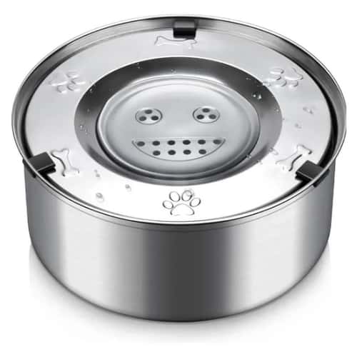 SplashGuard Stainless Steel No Spill Dog Water Bowl
