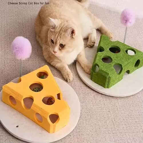 Interactive Felt Cat Puzzle Toy for Hide and Seek Play and Mental Training