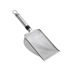 heavy duty metal cat litter scoop with durable handle for easy cleaning