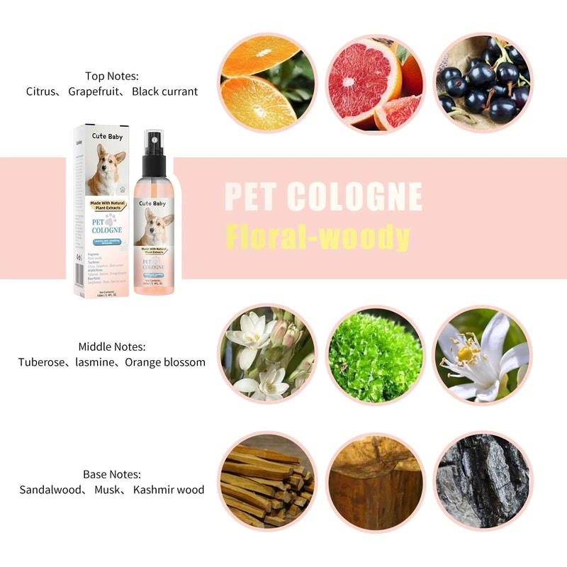Premium Dog Grooming Spray Deodorizer Cologne For Fresh Coat Care Between Baths 13