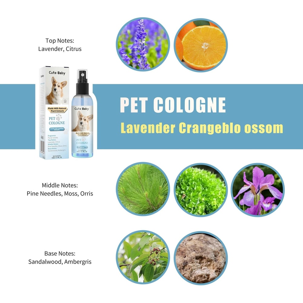 Premium Dog Grooming Spray Deodorizer Cologne For Fresh Coat Care Between Baths 14