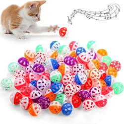jingle bell cat toy balls bulk pack for chasing pouncing and kitten play