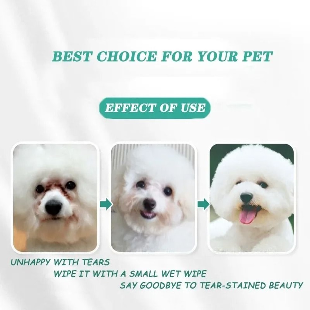 Gentle Pet Eye Wipes For Cats Dogs Tear Mark Cleaning And Daily Grooming 3