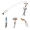 Simulation Bird Feather Cat Teaser Wand Toy With Bell For Active Indoor Play 0