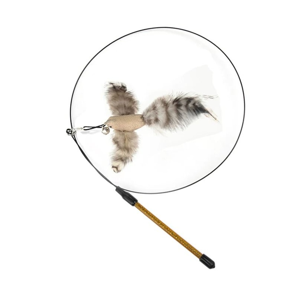Simulation Bird Feather Cat Teaser Wand Toy With Bell For Active Indoor Play 5