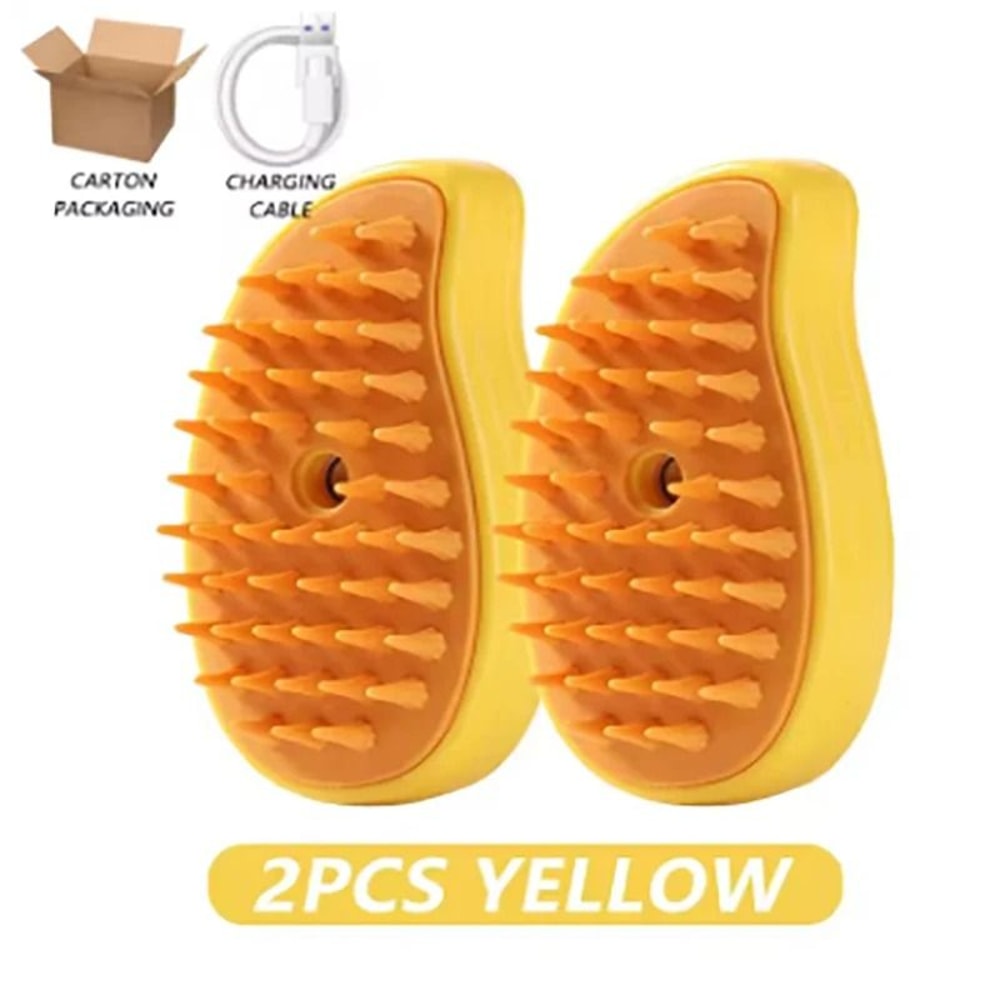 Three In One Pet Steam Brush For Cat Hair Removal And Gentle Massage 3