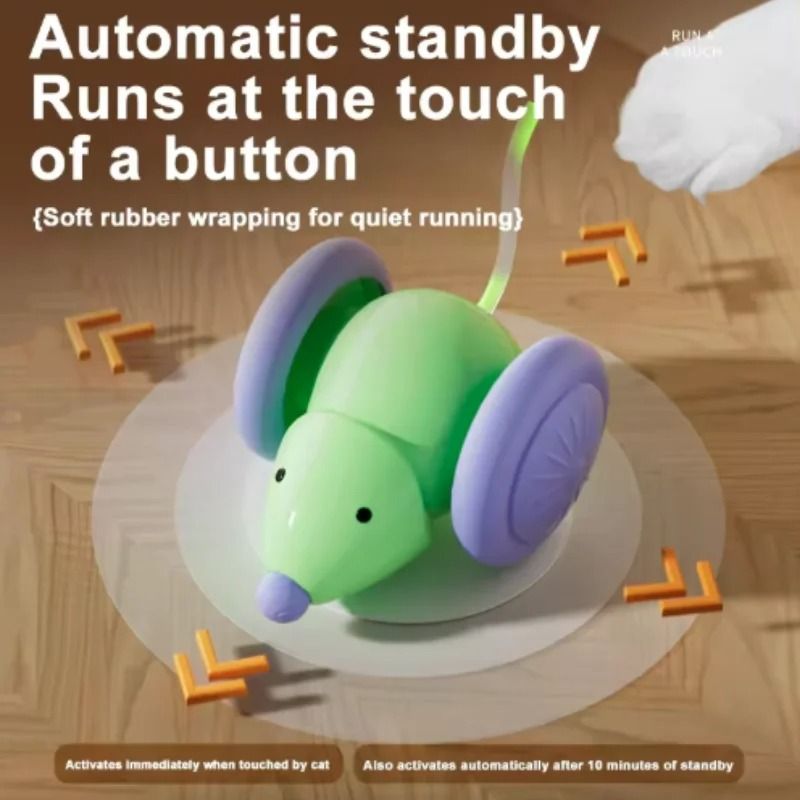 Smart Electric Mouse Cat Toy With Rechargeable Motion For Indoor Chase Play 3