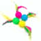 Five Piece Feather Cat Ball Toy Set For Indoor Chase And Solo Play 3