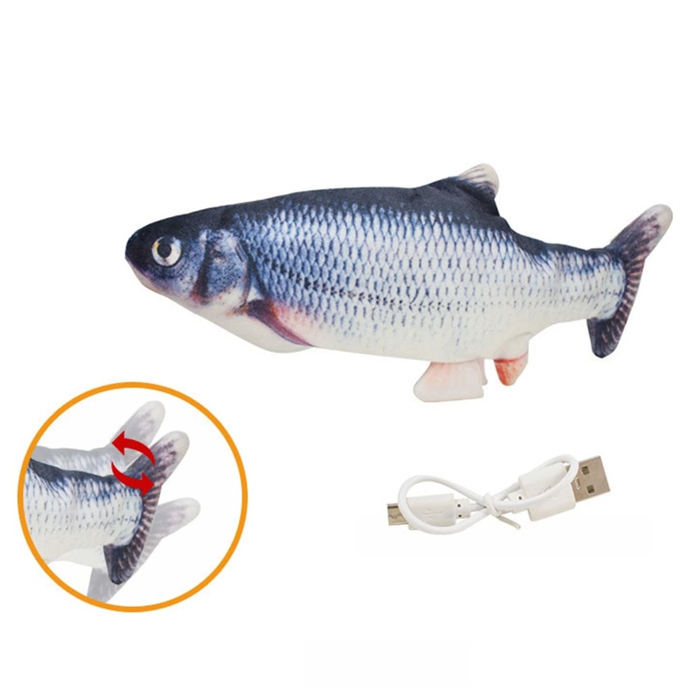 Rechargeable Flopping Fish Cat Toy For Interactive Moving Play And Indoor Exercise 7