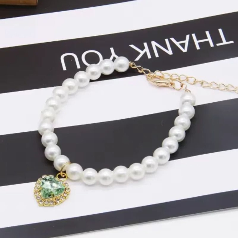 Adjustable Pearl Cat Collar Necklace For Kittens 9