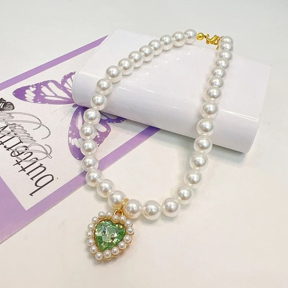 Adjustable Pearl Cat Collar Necklace For Kittens 4