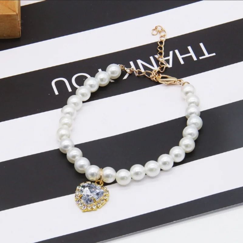 Adjustable Pearl Cat Collar Necklace For Kittens 10