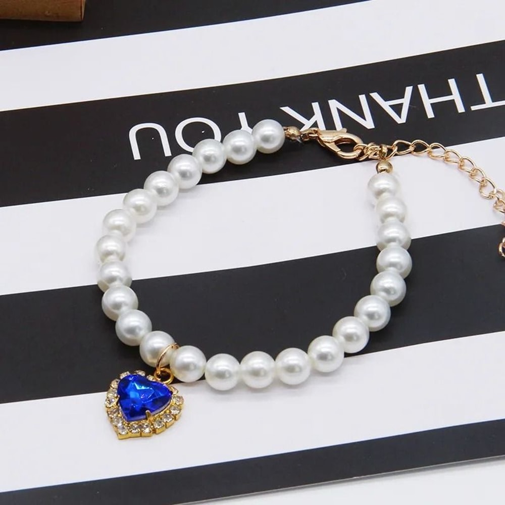 Adjustable Pearl Cat Collar Necklace For Kittens 7
