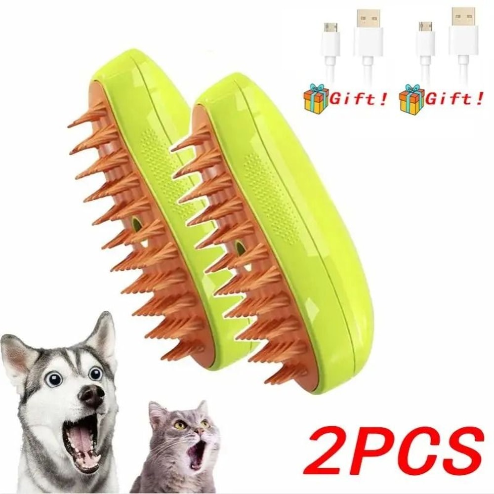 3 In 1 Steam Pet Grooming Brush For Cats And Dogs 6