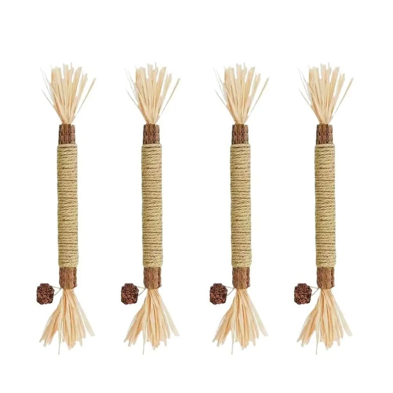 Cat Teeth Cleaning Chew Stick Toy With Cat Mint And Rope 1