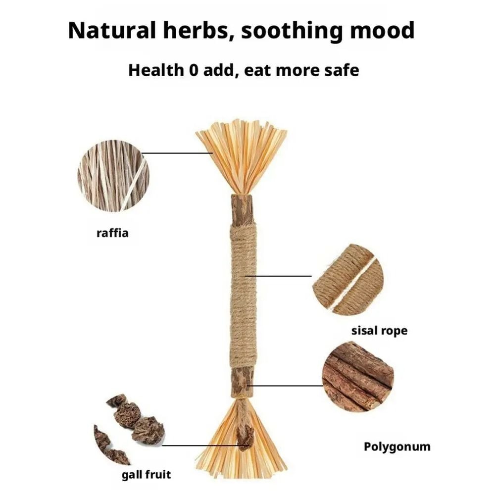 Cat Teeth Cleaning Chew Stick Toy With Cat Mint And Rope 6