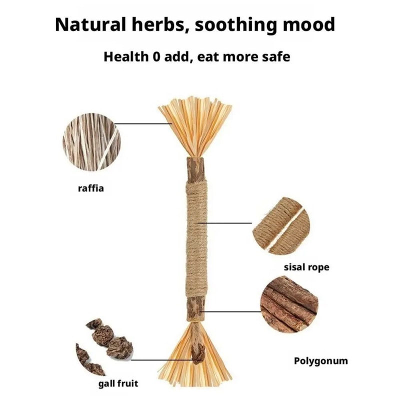 Cat Teeth Cleaning Chew Stick Toy With Cat Mint And Rope 6