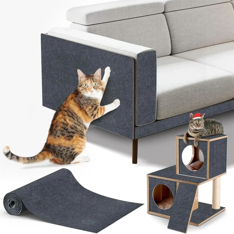 7 Color Self Adhesive Cat Scratcher Sofa Protector Mat 1