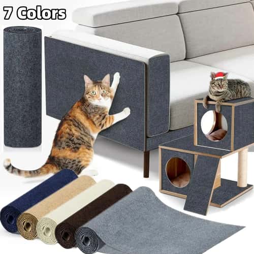 7 Color Self Adhesive Cat Scratcher Sofa Protector Mat