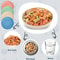 4 Piece Shallow Cat Bowls Non Slip Feeding Plates 3