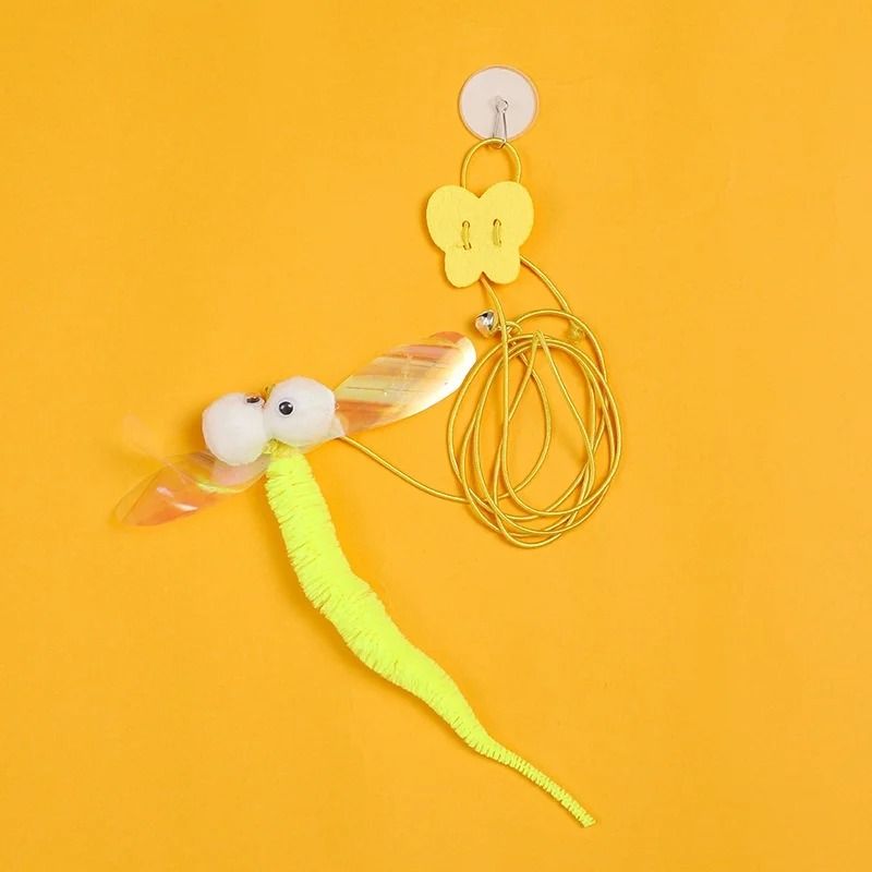 Elastic Hanging Feather Bell Cat Teaser Toy 3