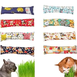catnip pillow toy for cats chew resistant kitten teething plush