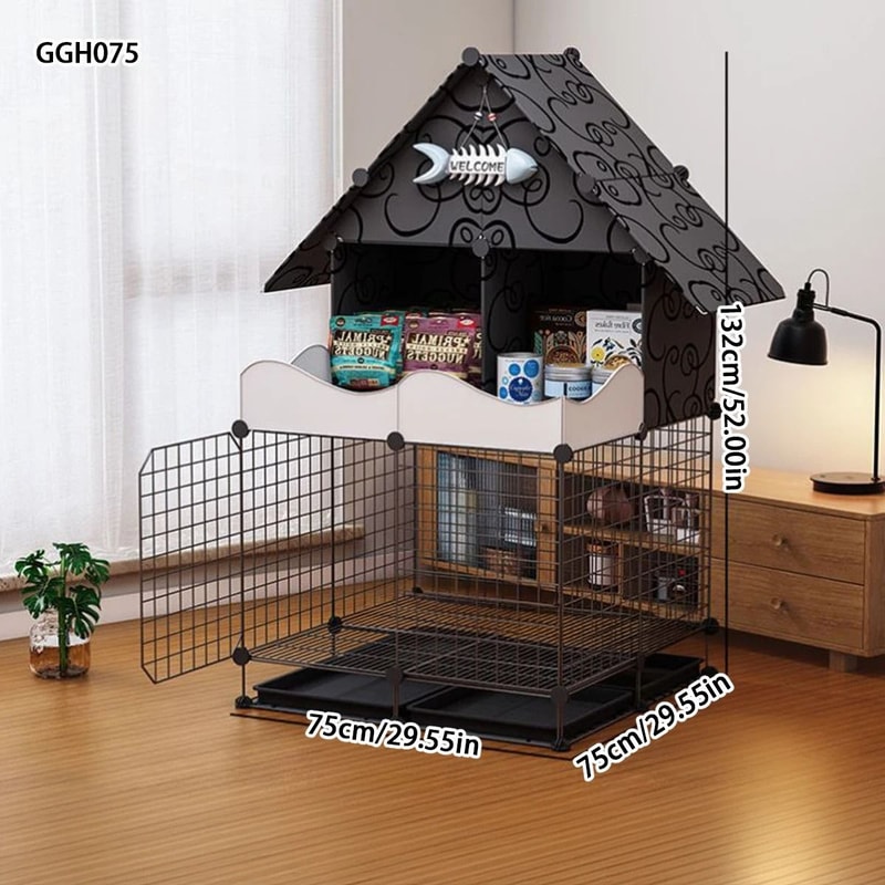 Large Indoor Cat Cage Villa With Climbing Space 9