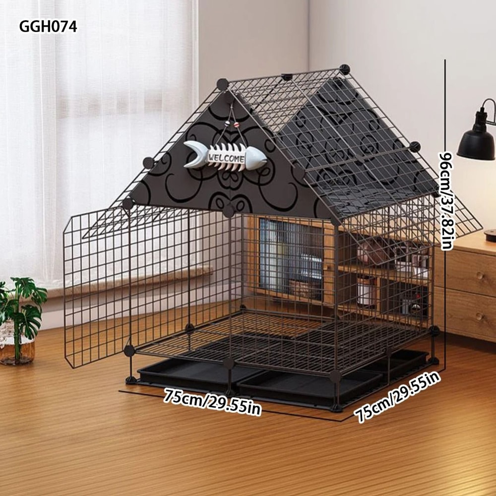Large Indoor Cat Cage Villa With Climbing Space 8