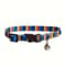 Colorful Adjustable Geometric Print Cat Collar With Bell For Kittens Puppies And Small Pets Daily W 3