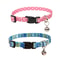 Colorful Adjustable Geometric Print Cat Collar With Bell For Kittens Puppies And Small Pets Daily W 9
