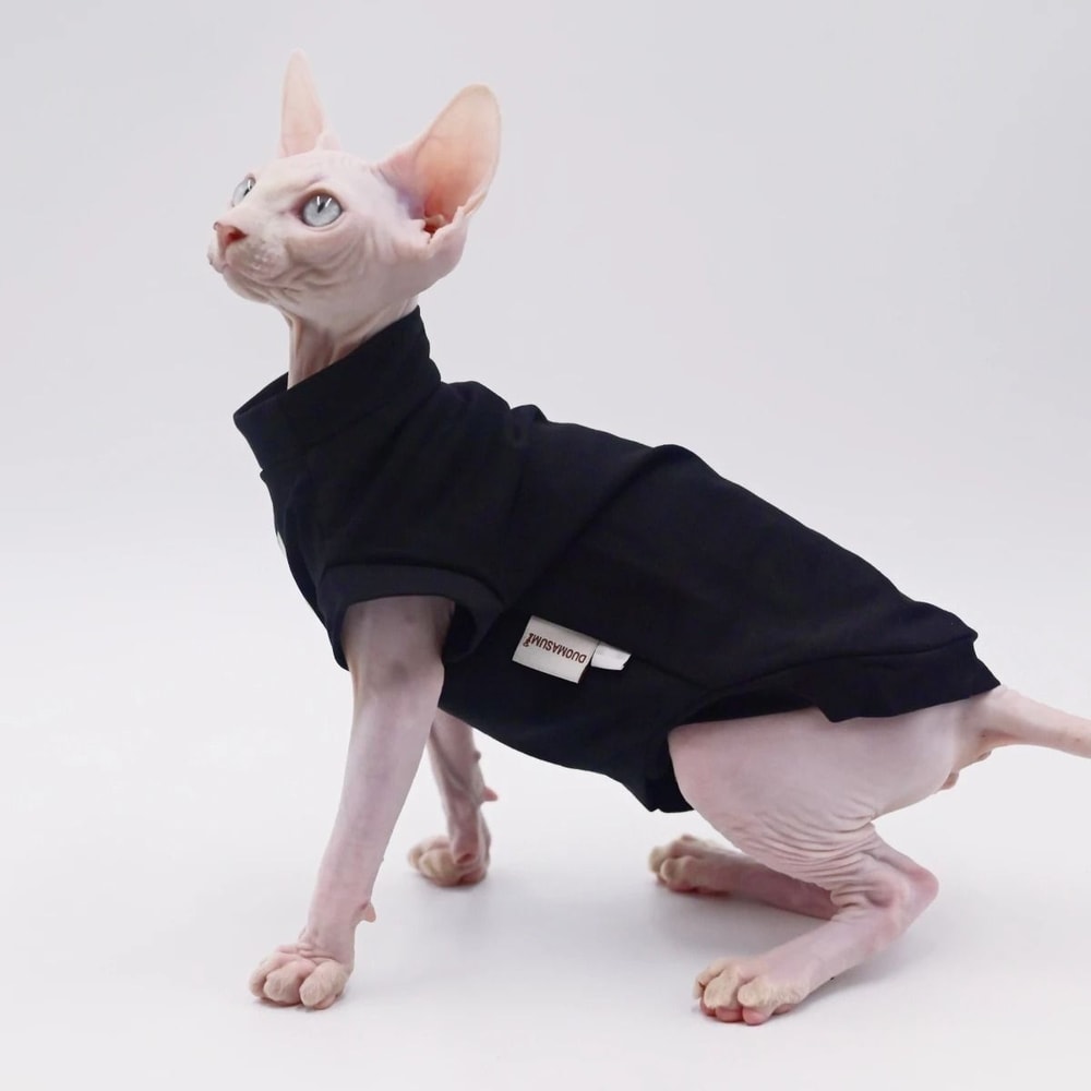 DUOMASUMI Summer Sphynx Cat Vest Stretch Cotton Cooling Top For Hairless Cats Daily Comfort Wear 7
