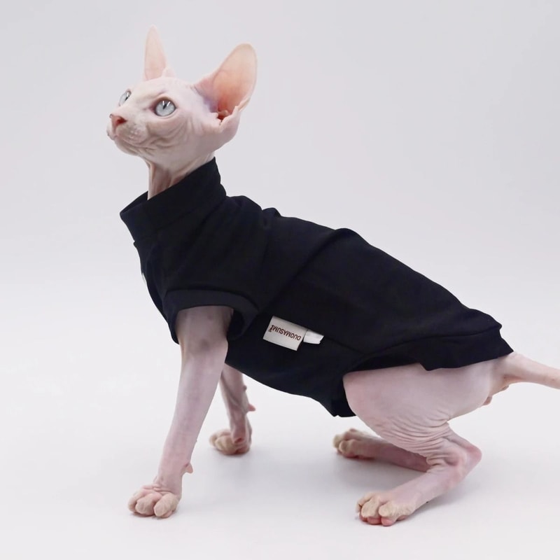 DUOMASUMI Summer Sphynx Cat Vest Stretch Cotton Cooling Top For Hairless Cats Daily Comfort Wear 7
