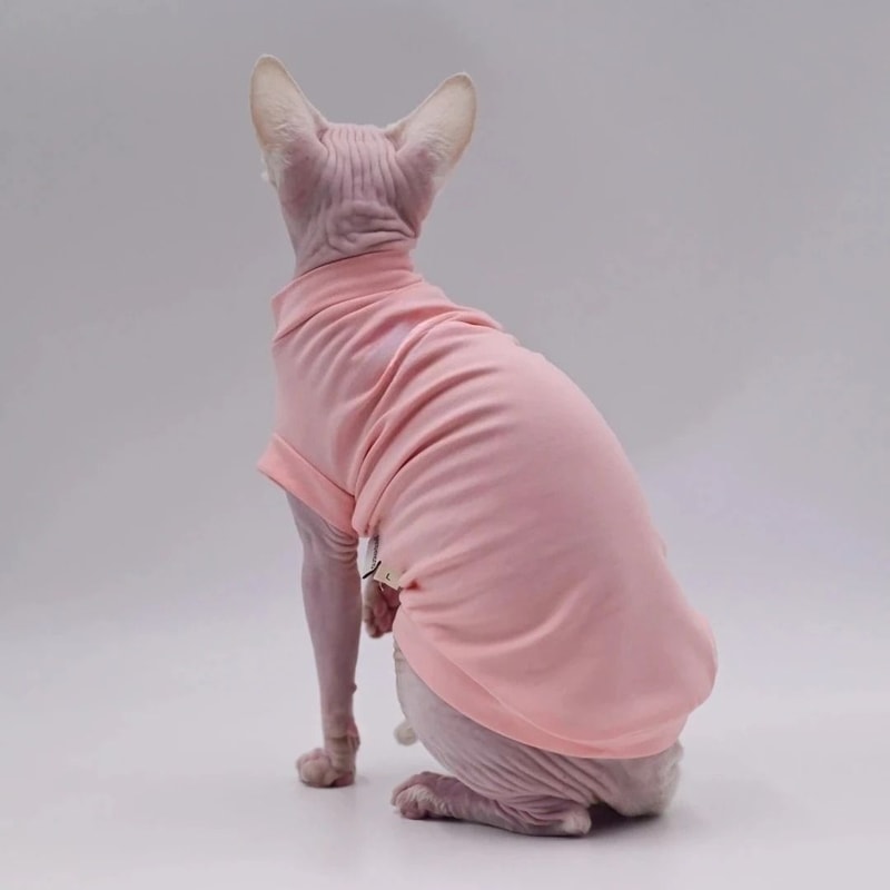 DUOMASUMI Summer Sphynx Cat Vest Stretch Cotton Cooling Top For Hairless Cats Daily Comfort Wear 1